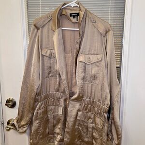 DKNY Women's Beige Utility Jacket
